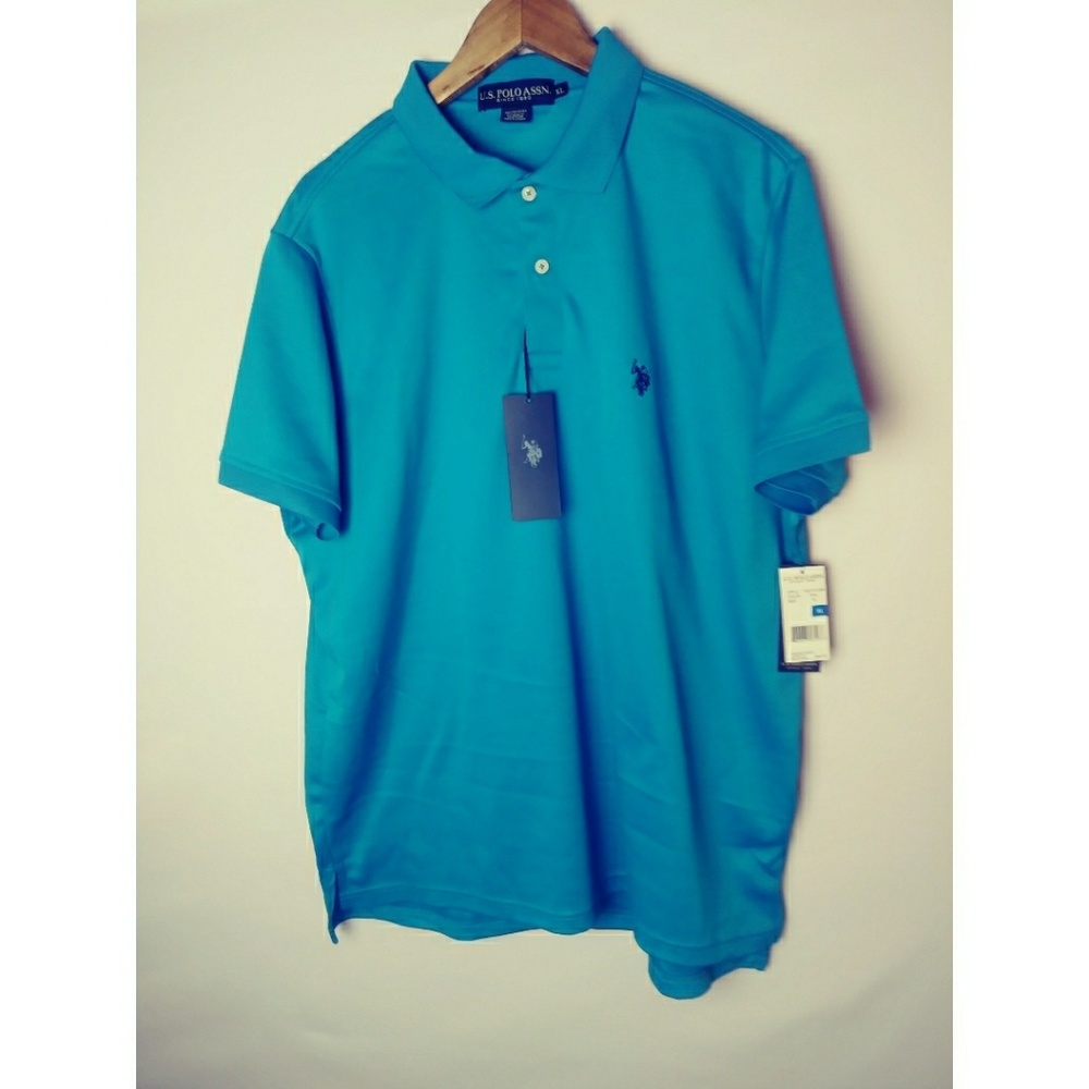 Men US Polo ASSN Shirt XL Acua Blue